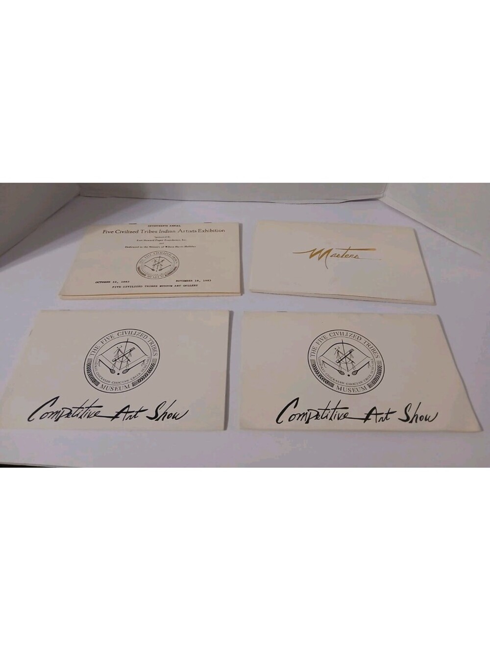 Lot Of four Vtg civilized tribes indian artists exhibition Book Booklet Catalogs